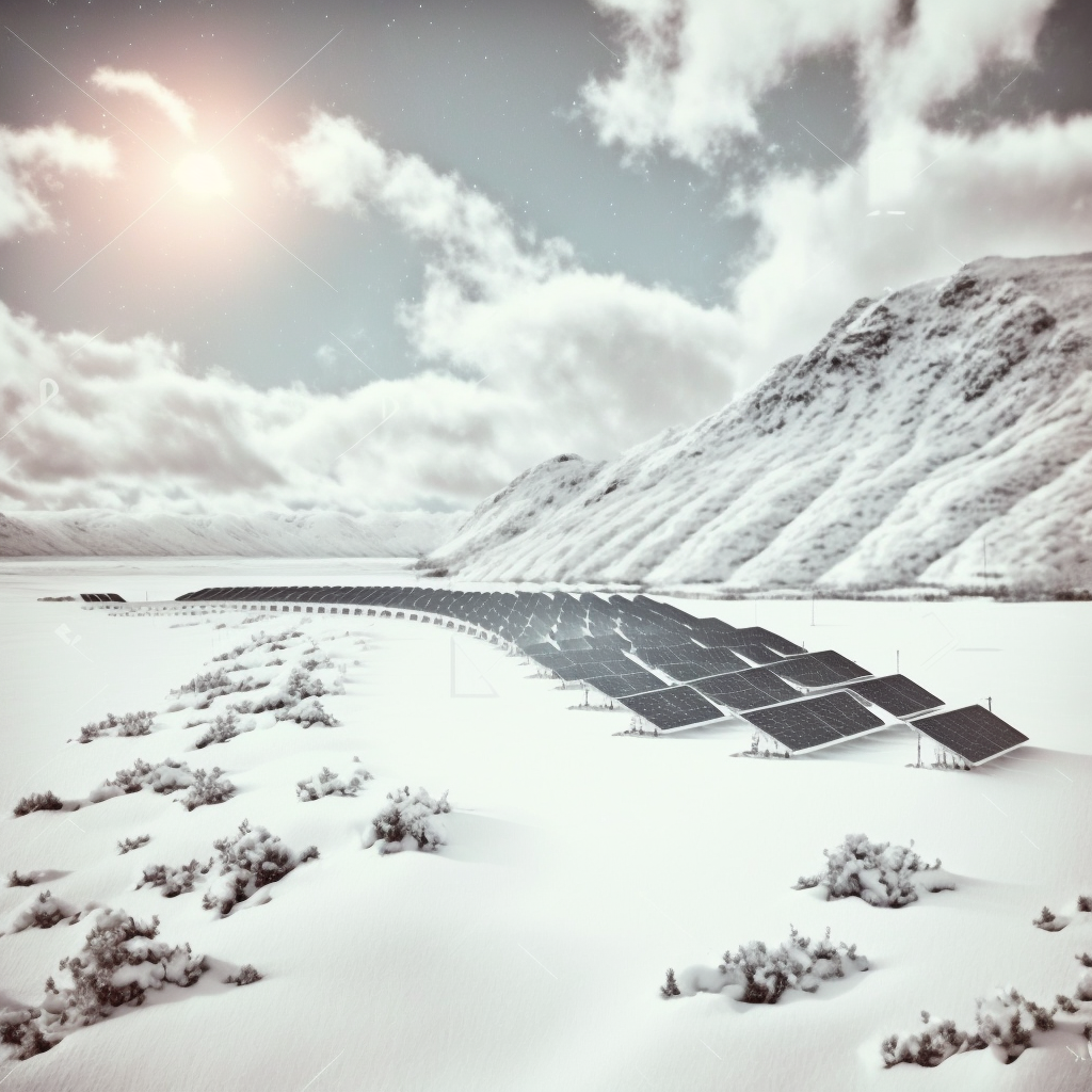 IA generated Midjourney alpine solar
